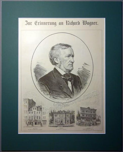 In Commemoration of Richard Wagner - Vintage Print Bayreuth Premiere, 1883