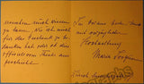 Ivogun, Maria - Signed Letter