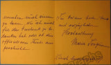 Ivogun, Maria - Signed Letter