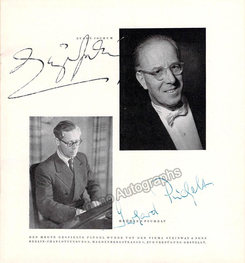 Jochum, Eugen - Puchelt, Gerhard - Signed Program 1953 - Tamino
