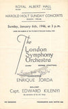 Jorda, Enrique - Signed Program London 1946