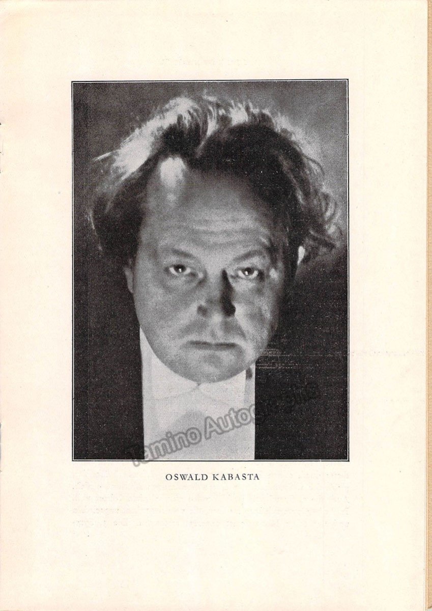 Kabasta, Oswald - Concert Program Berlin 1943 - Tamino