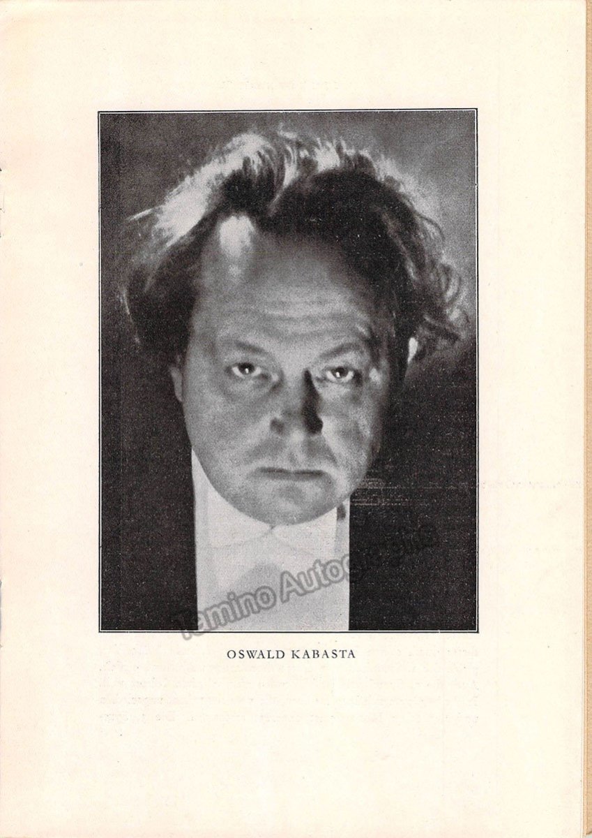 Kabasta, Oswald Concert Program Berlin 1943 Tamino