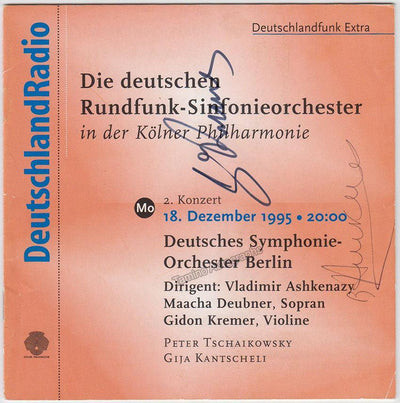 Kancheli, Giya - Kremer, Gidon & Others - Signed Program Berlin 1995