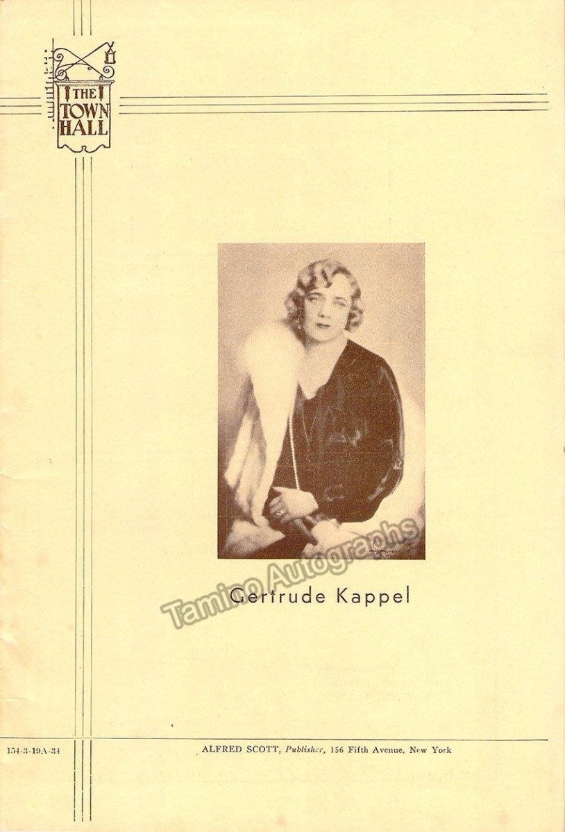 Kappel, Gertrude - Lot of 16 Unsigned Playbills & Programs - Tamino