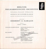 Karajan, Herbert von - 2 Programs Berliner Philharmonisches Orchester 1954-55