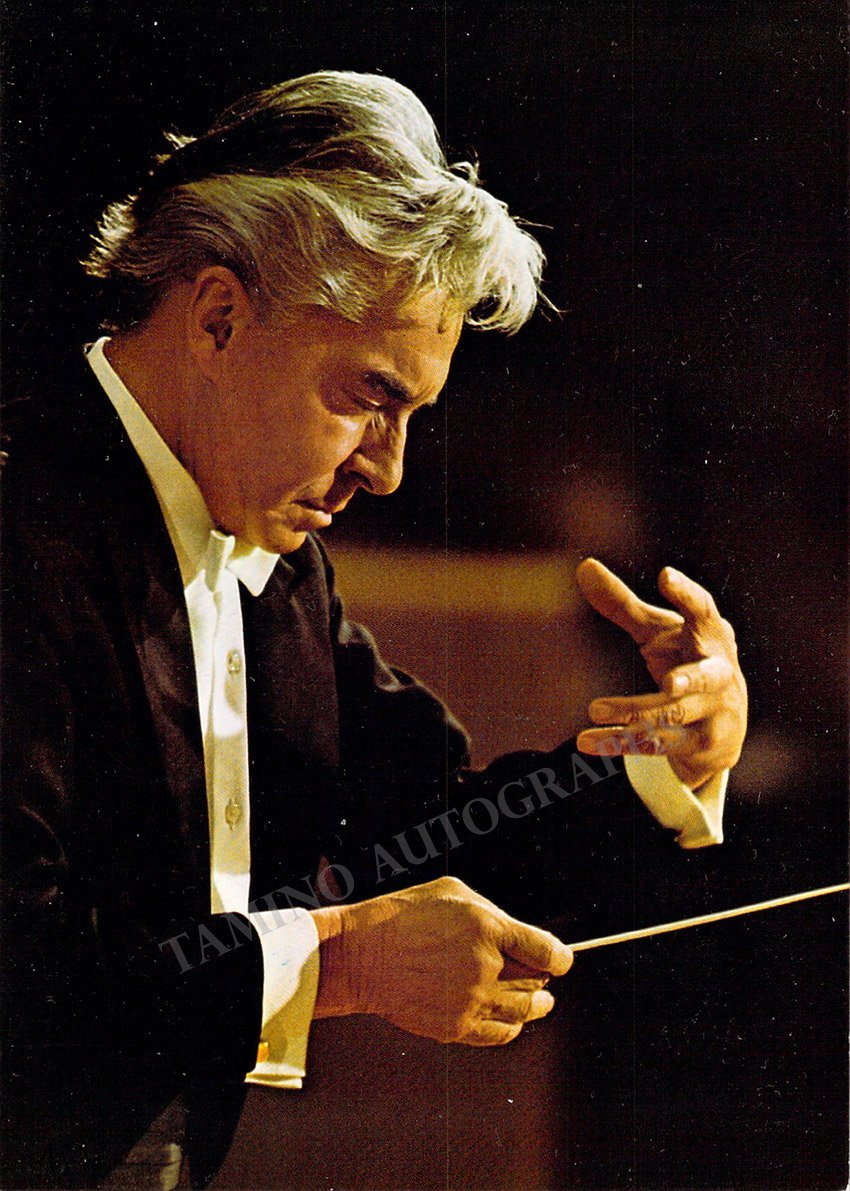 Herbert Von Karajan Signed in Silver Ink 4X6 Cardstock Photo, Austrian  Orchestra and Opera Conductor