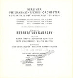 Karajan, Herbert von - Program Lot Berlin Philharmonic 1959-1962