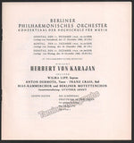 Karajan, Herbert von - Program Lot Berlin Philharmonic 1959-1962