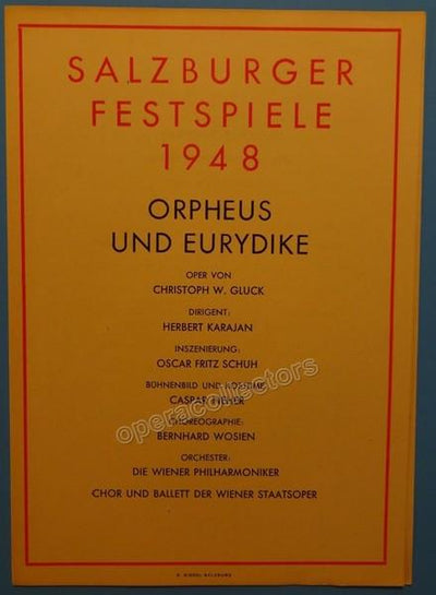 Karajan, Herbert von - Salzburg Festival Program 1948