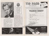 Kempff, Wilhelm - 4 Concert Programs - Teatro Colón, Buenos Aires, 1948-51