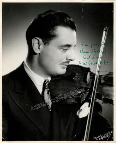 Kerekjarto, Duci de - Signed photo with violin