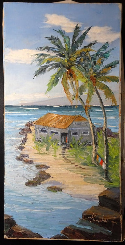 Oil Painting Beach Landscape by her