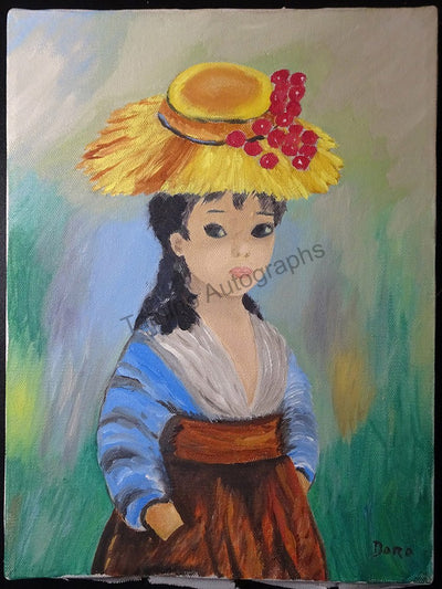 Oil Painting Little Girl by her
