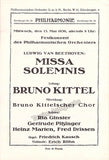 Kittel, Bruno - Concert Programs Berlin 1936-1942