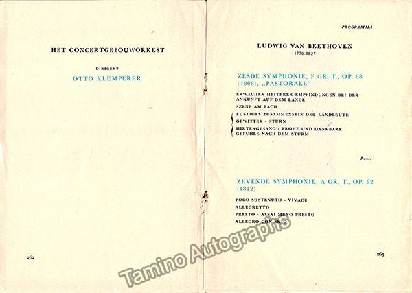 Klemperer, Otto - Program Lot 1954-1962 - Tamino