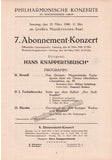 Knappertsbusch, Hans - Program Lot 1943-1959