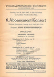 Knappertsbusch, Hans - Program Lot Wiener Philharmoniker 1947-1952