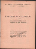 Knappertsbusch, Hans - Program Lot Wiener Philharmoniker 1947-1952