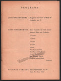Knappertsbusch, Hans - Program Lot Wiener Philharmoniker 1947-1952