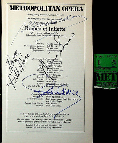 Kraus, Alfredo - Soviero, Diana - Harris, Hilda - Domingo, Placido (conducting) in Romeo et Juliette 1986