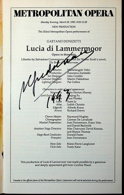 Kraus, Alfredo in Lucia di Lammermoor 1993