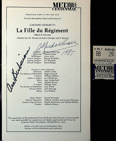 Kraus, Alfredo - Berberian, Ara in La Fille du Regiment 1983