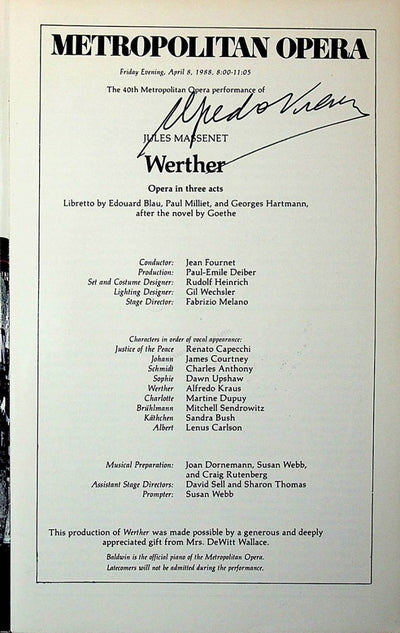 Kraus, Alfredo in Werther 1988 (II)