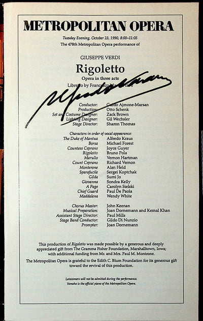 Kraus, Alfredo in Rigoletto 1990