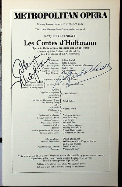 Kraus, Alfredo - Malfitano, Catherine in Les Contes d'Hoffmann 1985