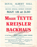 Kreisler, Fritz - Backhaus, Wilhelm - Teyte, Maggie - Playbill 1930s