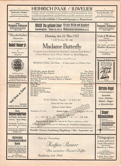 Krips, Josef - Lot of 8 Programs 1927-1946