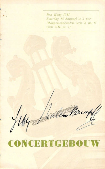Kulenkampff, Georg - Signed Playbill Amsterdam 1941