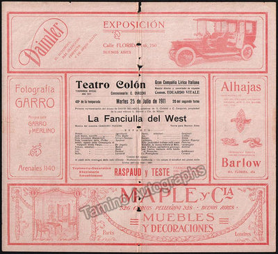 La Fanciulla del West - T. Colon Program - First Performance! - Titta Ruffo