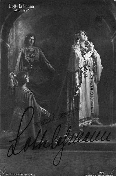 Lehmann, Lotte - Various Autographs