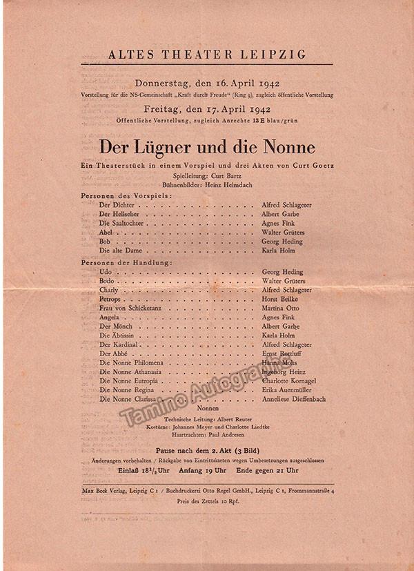 Leipzig Opera WWII - Lot of 13 Playbills - Tamino
