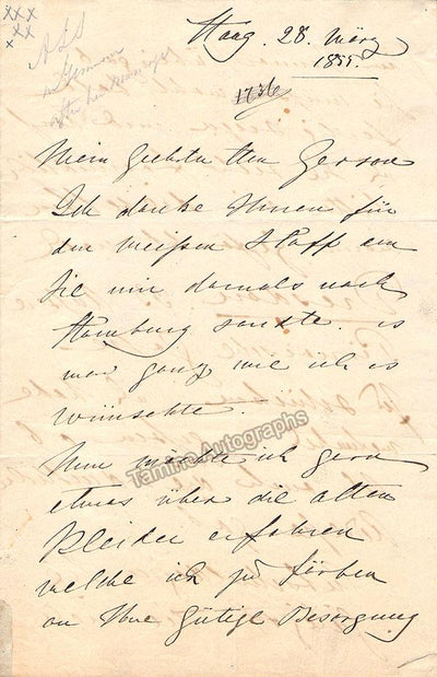 Lind, Jenny - Lot of 2 Autograph Letters Signed and 2 Autograph Notes Signed