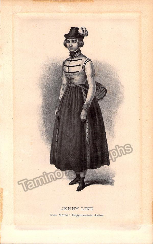 Lind, Jenny - Signed Card + Set of Vintage Prints - Tamino