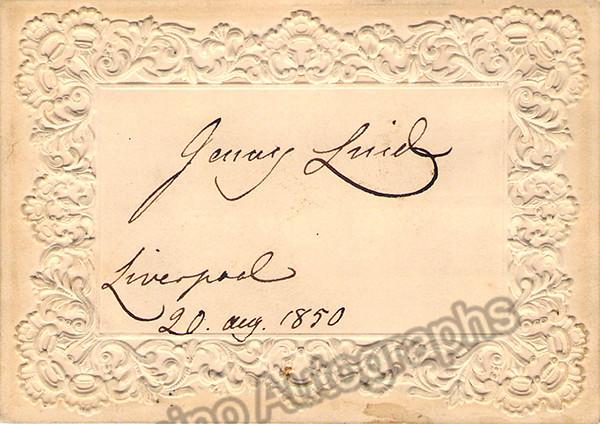 Lind, Jenny - Signed Card + Set of Vintage Prints