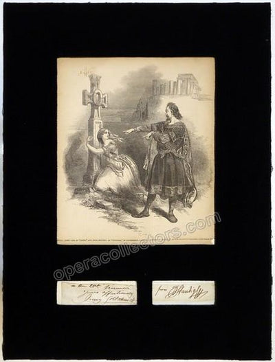 Lind, Jenny - Staudigl, Josef - Autographs and Print in Robert Le Diable