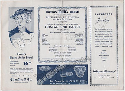 List, Emanuel - Signed Program Tristan und Isolde 1937