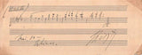 Liszt, Franz - Autograph Music Quote 1884