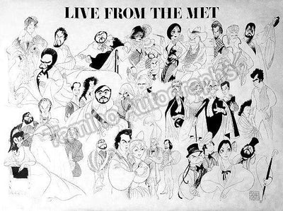 Live from the Met - Original Lithograph Poster by Al Hirschfeld