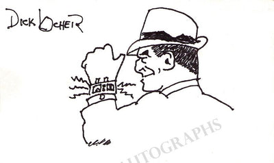 Locher, Dick - Signed Card with Drawing