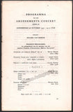 Loevensohn, Marix - Concert Program Amsterdam 1933