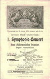 Loewe, Ferdinand -  Lot of 4 Playbills 1900-1904 - Inaugural Concerts of the Vienna Symphony Orchestra