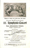 Loewe, Ferdinand -  Lot of 4 Playbills 1900-1904 - Inaugural Concerts of the Vienna Symphony Orchestra