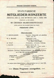 Loewe, Ferdinand -  Lot of 4 Programs 1902-1911