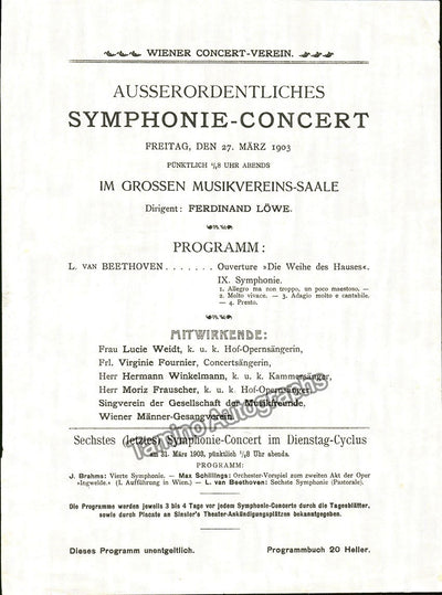 Loewe, Ferdinand -  Lot of 5 Programs 1901-1907