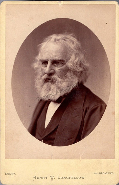 Longfellow, Henry - Vintage Cabinet Photograph